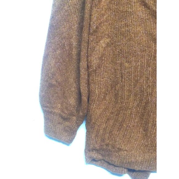 VTG Mudd Cardigan Sweater Open Front Rust color Sz L womens back embroidery cozy - Picture 4 of 9